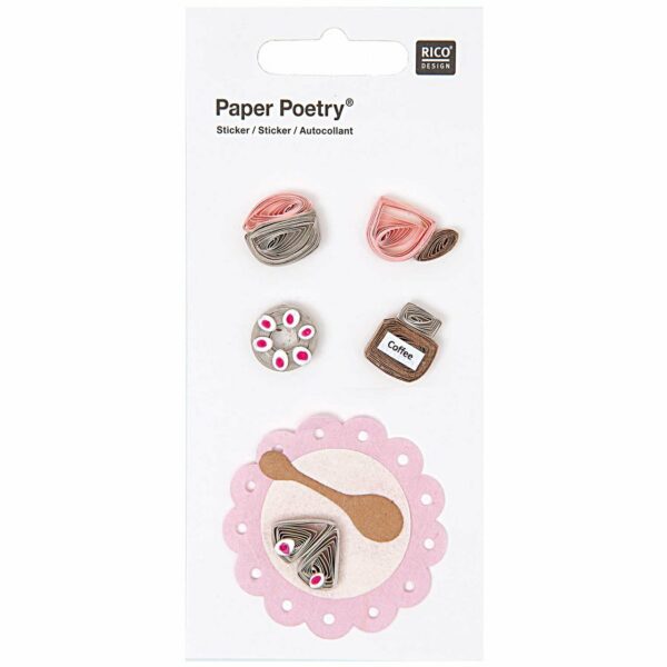 Paper Poetry Quilling Sticker Kaffeeklatsch 2