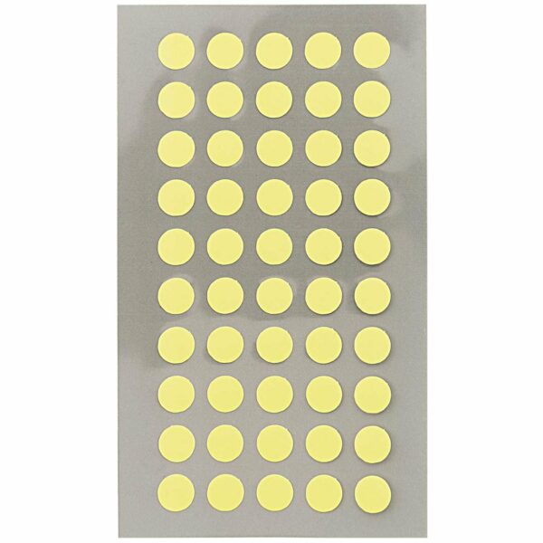 Rico Design Office Sticker Punkte 8mm 4 Bogen neongelb