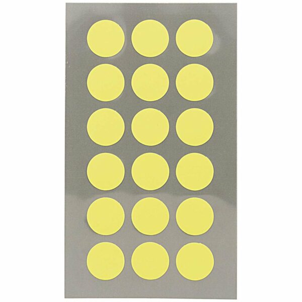 Rico Design Office Sticker Punkte 15mm 4 Bogen neongelb