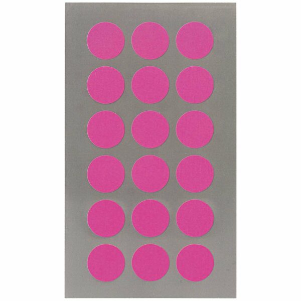 Rico Design Office Sticker Punkte 15mm 4 Bogen neonpink