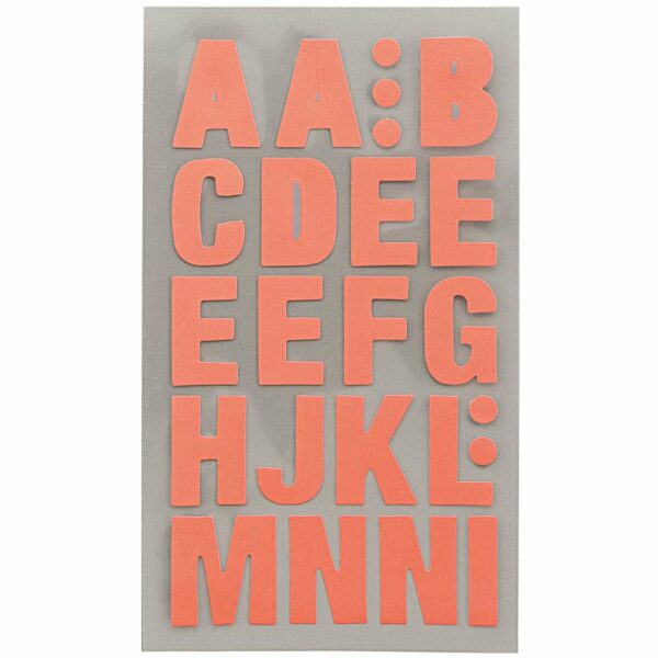 Paper Poetry Office Sticker Buchstaben neonrot 4 Bogen