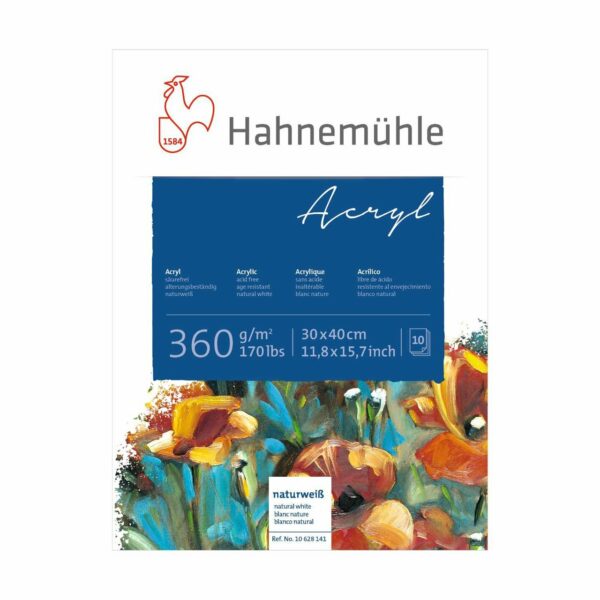 Hahnemühle Acrylmalkarton 360g/m² 10 Blatt 24x32cm