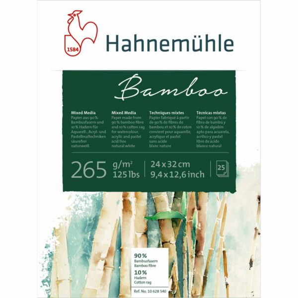 Hahnemühle Block Bamboo Mixed Media 265g/m² 24x32cm 25 Blatt