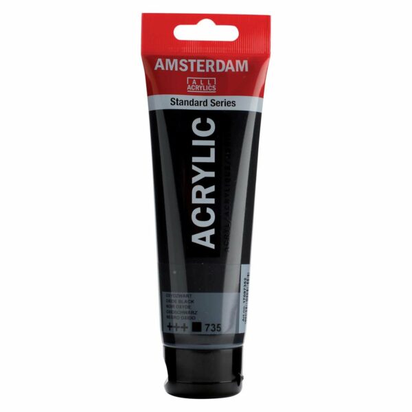 AMSTERDAM Acrylfarbe 120ml oxidschwarz