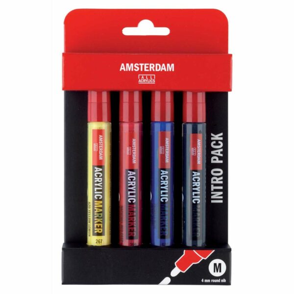 AMSTERDAM Acrylic Marker Set Basis 4 Stück