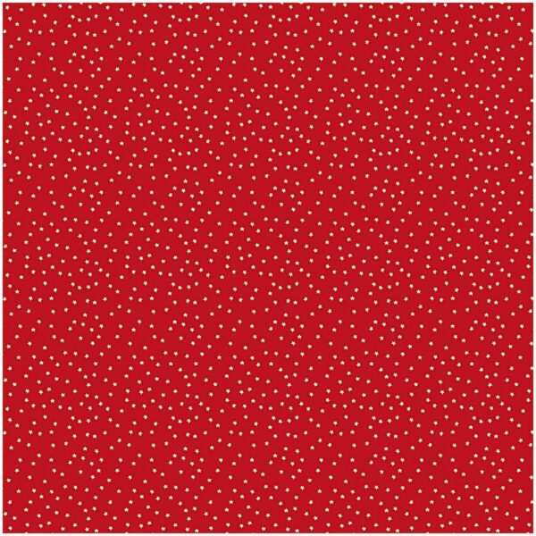 Rico Design Stoff Sterne rot-natur 140cm