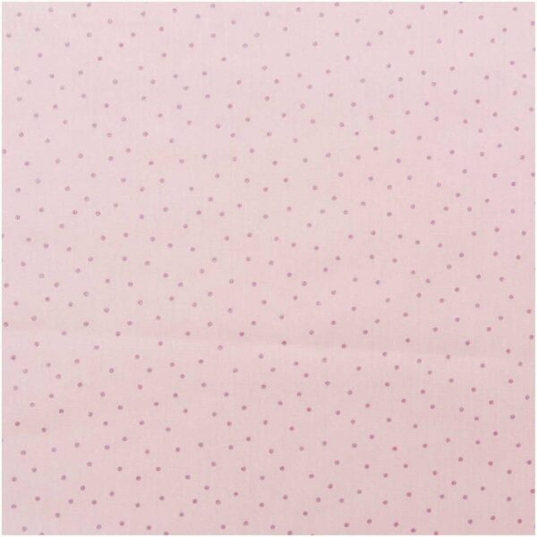 Rico Design Druckstoff Hygge Punkte rosa-metallic 140cm