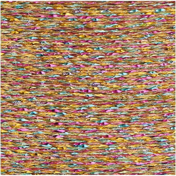 Rico Design Sticktwist Metallic No. 40 Rainbow 200m gelb