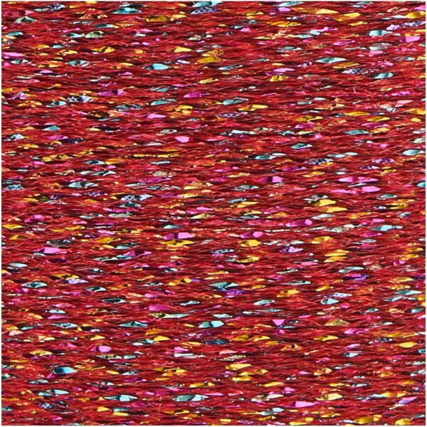 Rico Design Sticktwist Metallic No. 40 Rainbow 200m rot