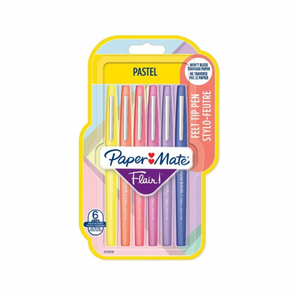 Paper Mate Flair Filzstifte Pastell 6 Stück