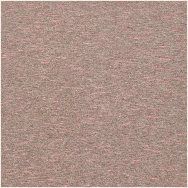 Rico Design Stoffabschnitt Jersey taupe-neonpink 80x100cm