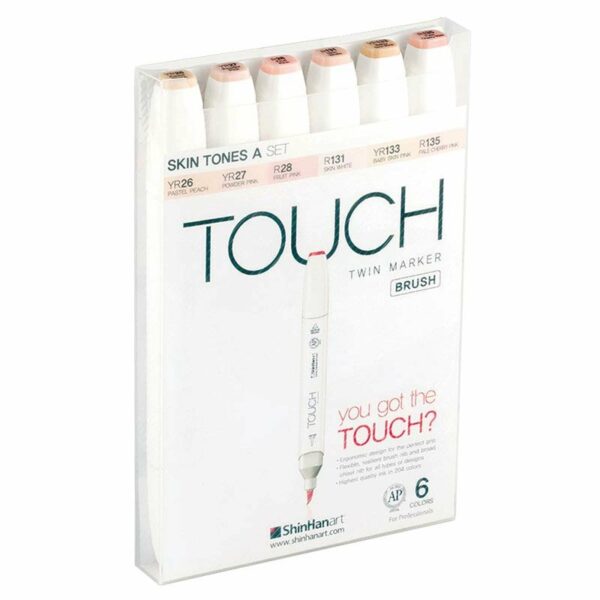 TOUCH Twin Brush Marker Skin Tones 6teilig