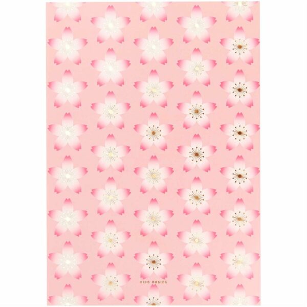 Paper Poetry Notizblock Kirschblüten pink A5 50 Blatt 100g/m²