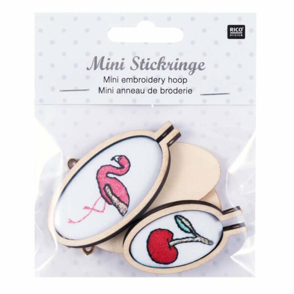 Rico Design Stickringe mini oval hoch 2 Stück