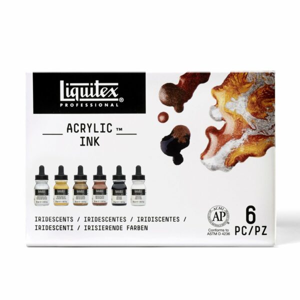 Liquitex Ink flüssige Acrylfarbe Set Metallic 6x30ml