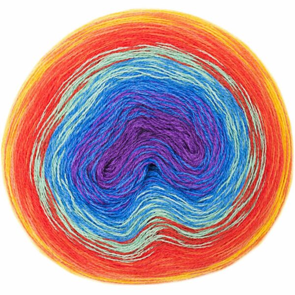 Rico Design Creative Wool Dégradé Super6 200g 800m Regenbogen