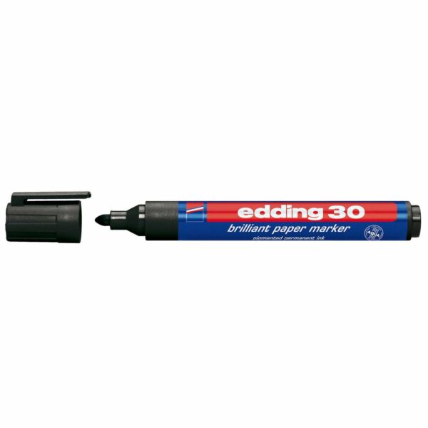 edding 30 brilliant papermarker schwarz 1