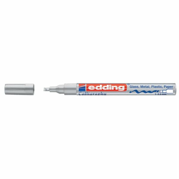 edding 753 calligraphy paintmarker silber 1-2