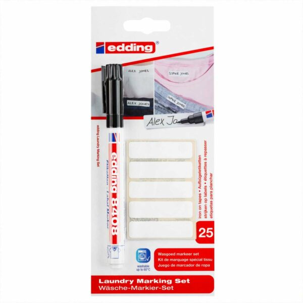 edding Wäsche-Markier-Set inkl. 25 Etiketten