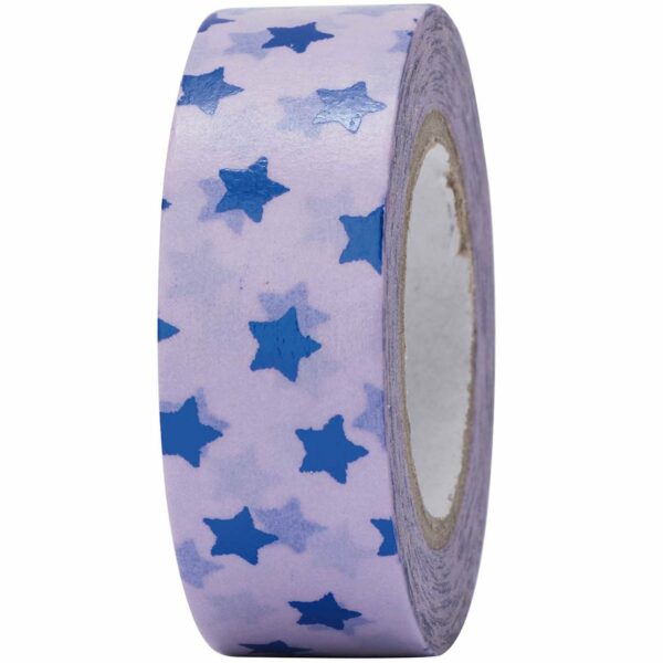 Paper Poetry Tape Sterne blau 15mm 10m Hot Foil