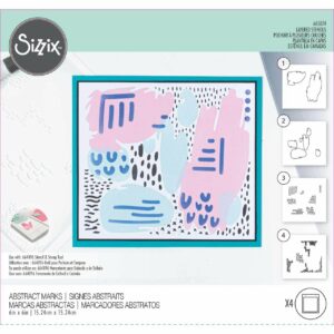 Sizzix Layered Stencils Abstract Marks by Lisa