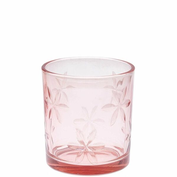 Ohhh! Lovely! Glaswindlicht transparent-rosa 8cm