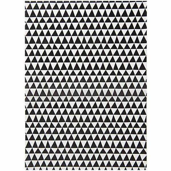 Rico Design Paper Patch Papier Dreiecke schwarz-weiß 30x42cm