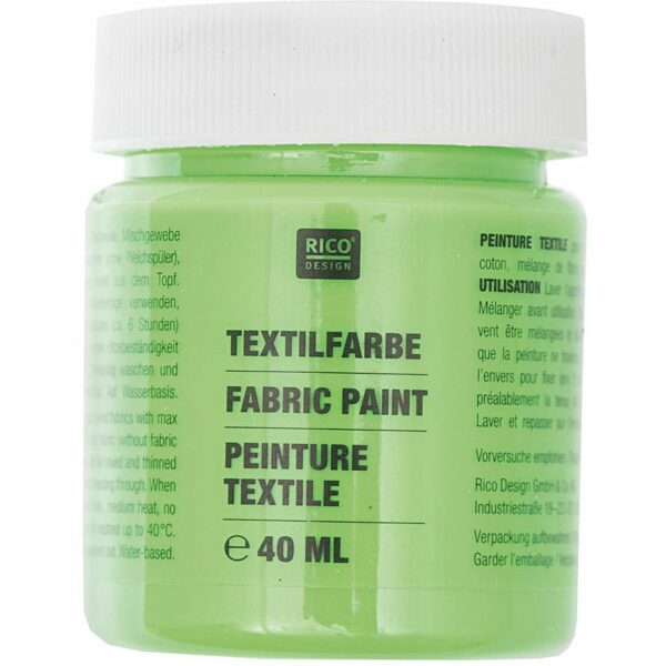 Rico Design Textilfarbe 40ml neongrün