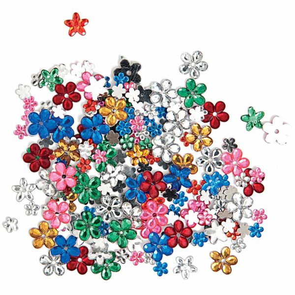 Rico Design Strass Mix Blumen mehrfarbig ca. 200 Stück