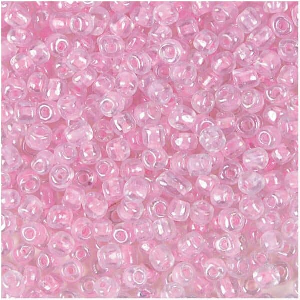 Rico Design Rocailles Perlen 4mm 14g transparent/rosa