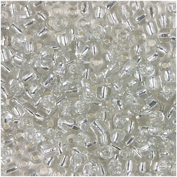 Rico Design Rocailles Perlen 4mm 14g transparent/silber