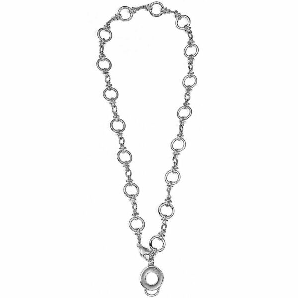 Rico Design Ringkette inkl. Anhänger silber 50cm