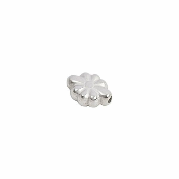 Rico Design 30 Blumen oval silber 11x5mm