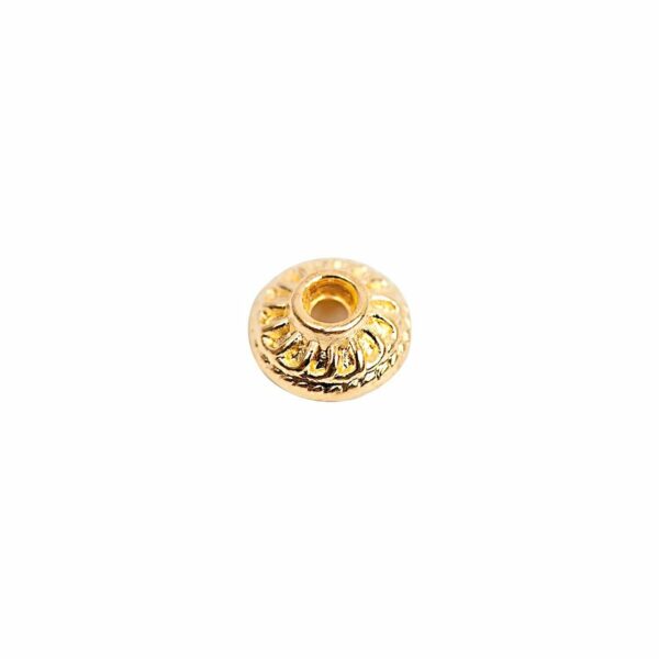 Rico Design Käppchen geriffelt gold 7x3mm 30 Stück