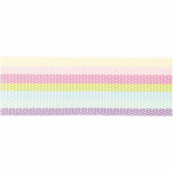 Rico Design Gurtband gestreift 40mm 2m pastell