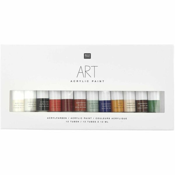 Rico Design ART Künstler Acrylfarben-Set Erdfarben 12x12ml