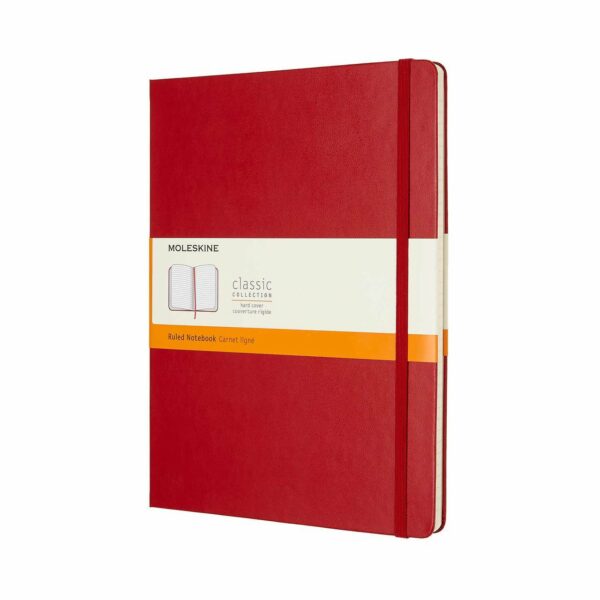 Moleskine Notizbuch XL liniert Hard Cover scharlachrot