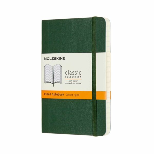 Moleskine Notizbuch liniert Soft Cover A6 myrtengrün