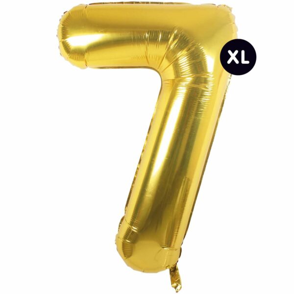 YEY! Let's Party Folienballon Zahl gold 86cm 7