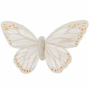 Schmetterling mit Clip 12cm weiß