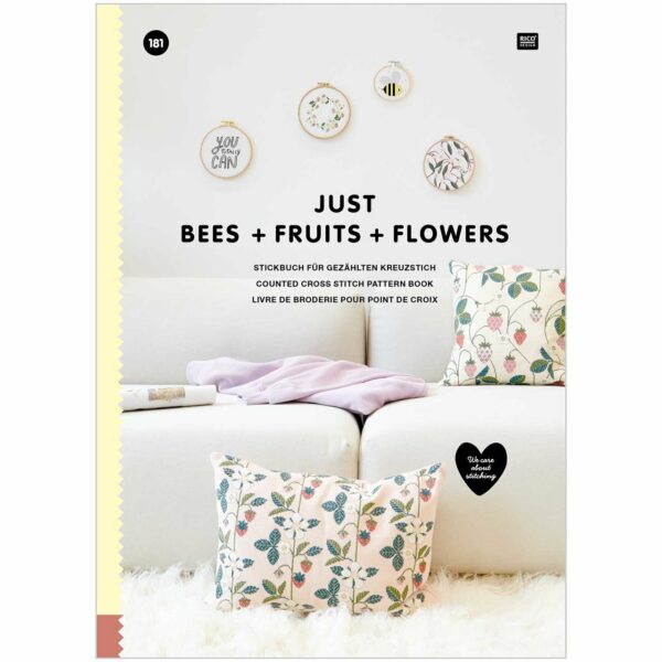 Rico Design Stickbuch Just Bees + Fruits + Flowers Nr. 181