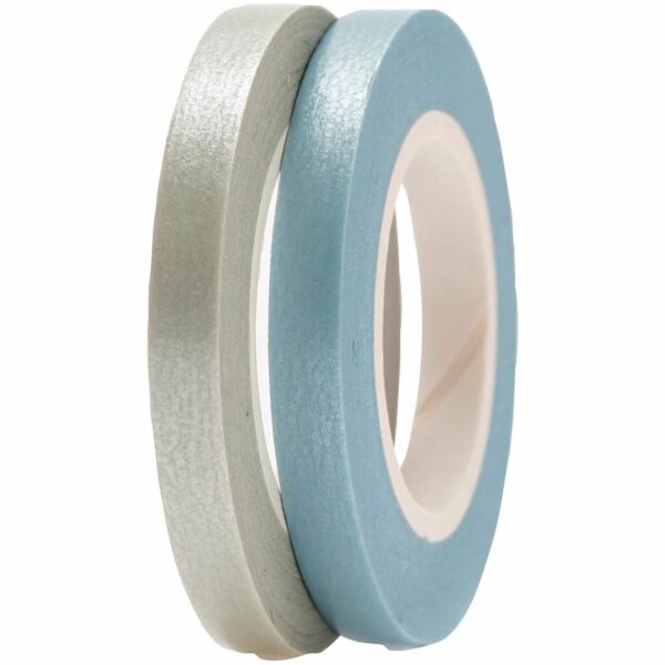 Paper Poetry Tapes uni 5mm 10m 2 Stück blau-grau