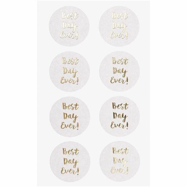 Paper Poetry Sticker Best Day Ever weiß 4 Blatt