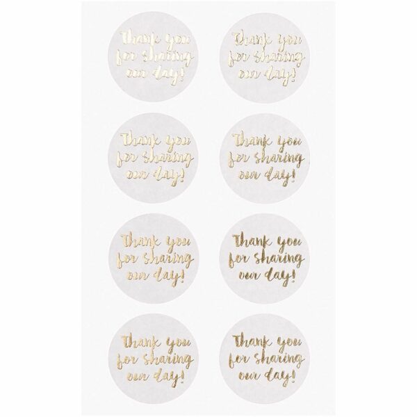 Paper Poetry Sticker Thank you for sharing our day weiß 4 Blatt