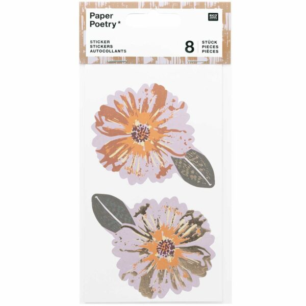 Paper Poetry Sticker große Blüten 4 Blatt