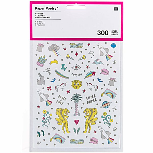 Paper Poetry Sticker Wonderland 6 Blatt