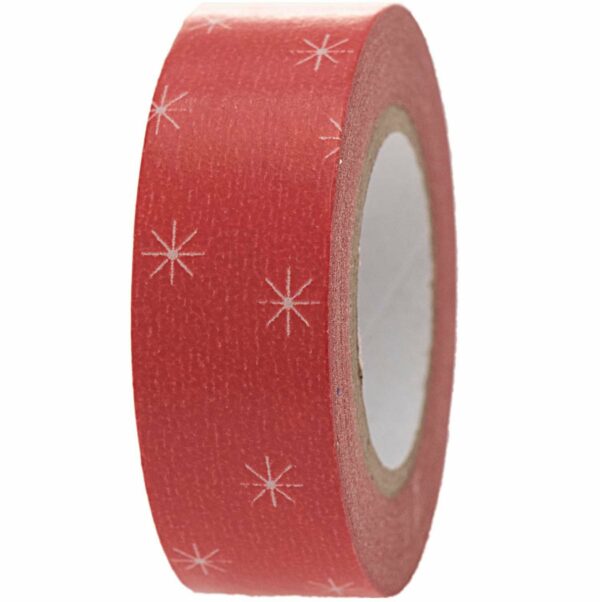 Paper Poetry Tape Schneeflocken rot 1