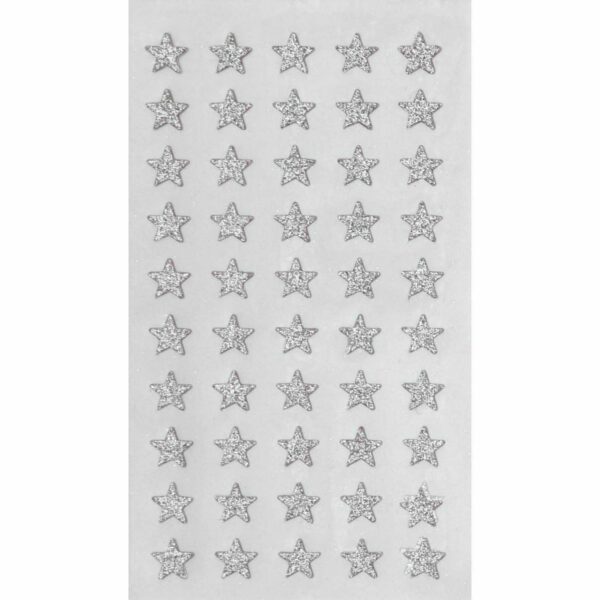 Paper Poetry Sticker Sterne Glitter silber 4 Blatt 10mm