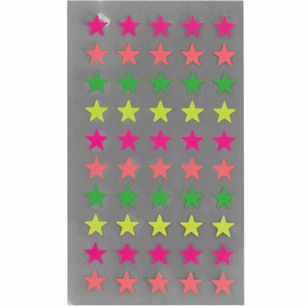 Paper Poetry Sticker Sterne neon 4 Blatt 8 mm