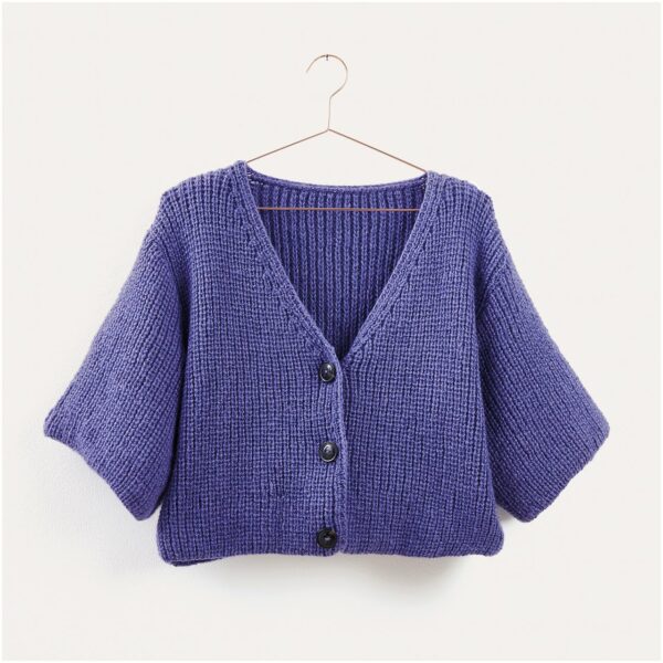 Strickset Jacke Modell 19 aus Lovewool Nr. 16 40/42 violett